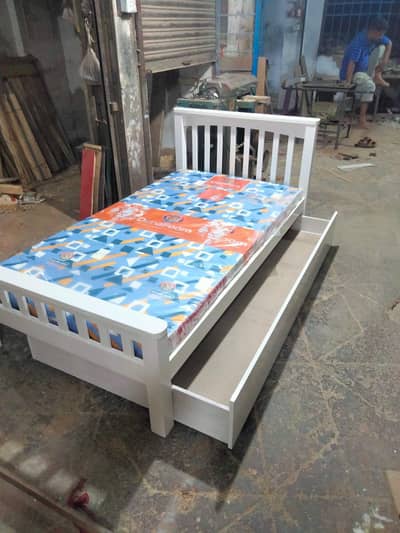 Pure Wooden Single Bed
