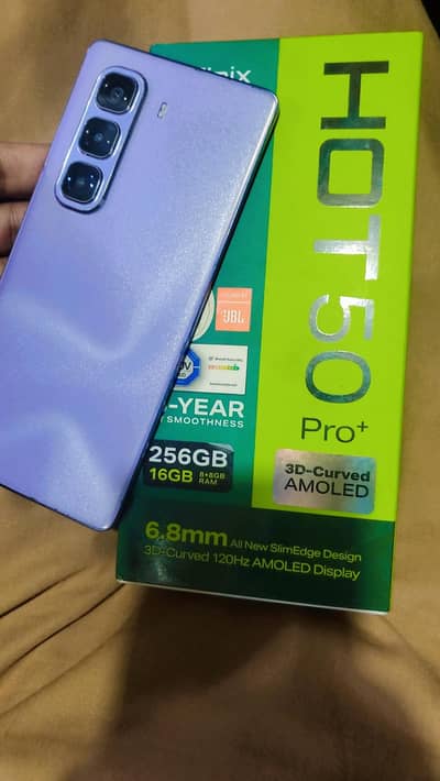 Infinix hot 50 pro plus with box aur phone 8  256 vip condition