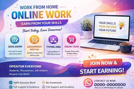 Online job/full time /part time simple typing for boys and girls