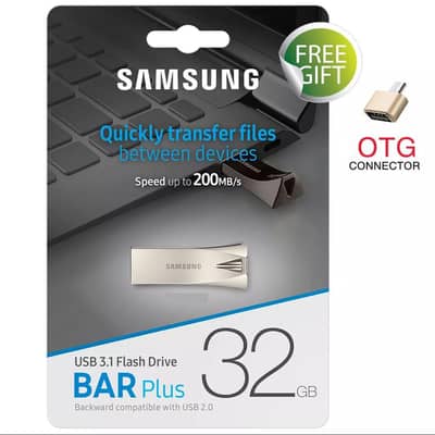 Samsung 32GB USB 3.1 Flash Drive + Free OTG Connector - Brand New