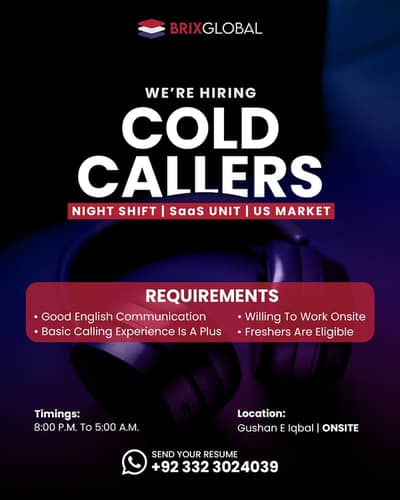 Cold Caller/ Appointment Setter/ Opener US Based.
