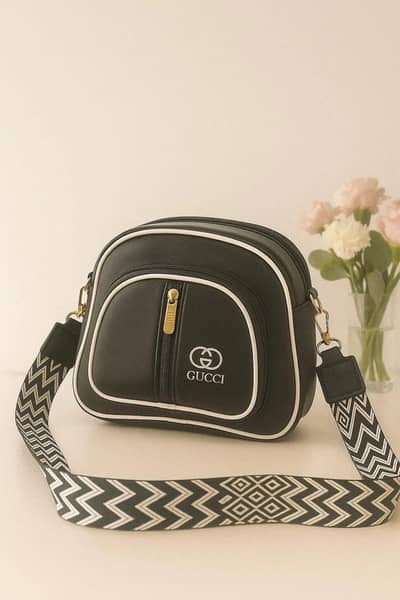 girls shoulder leather plain bag