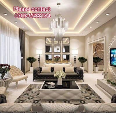 false ceiling|pop ceiling|Spanish work|wall moulding|0303-6588184