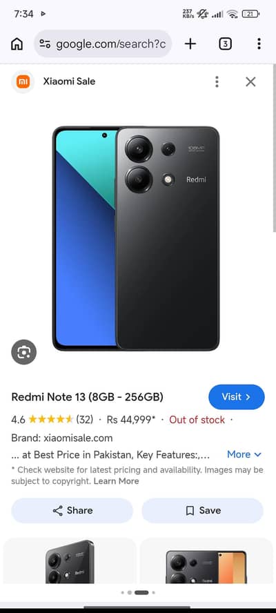 redmi note 13 8 GB 256gb