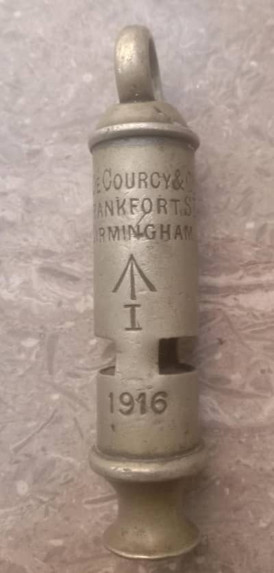 Original 1916 WW1 J. Hudson Antique Whistle – Rare Collectible”