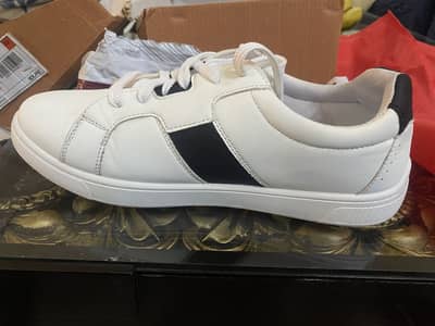 Men street sneakers WHT/BLk