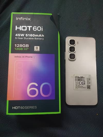 infinix hot 60i 6+6/128 neat condition with box