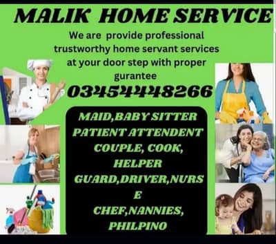 PROFESSIONAL MAID BABY SITTER PATIENT ATTENDENT COOK HELPER CHEF