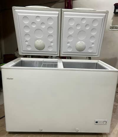 haier deep freezer brand new condition 10/10 2 times used only
