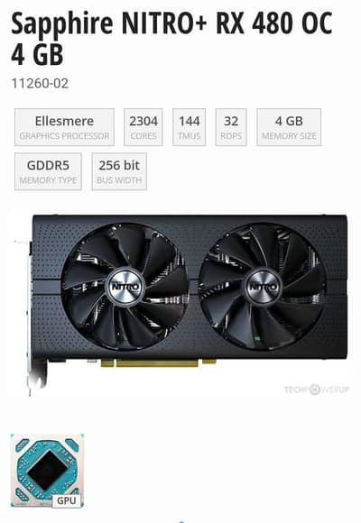 4 GB graphics card RX 480