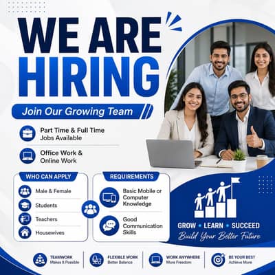 Urgent hire male and female fresher or experience location at Lahore