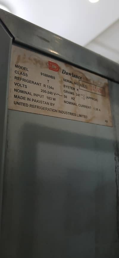 Model and brand dawlance 9188WBS
