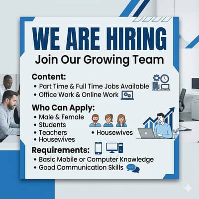 we are Hiring male & female student teacher work availeble
