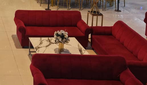 red velvet 3 seater sofa sets for sale