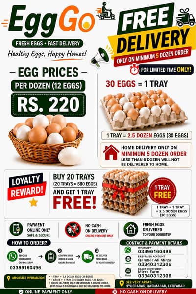 Fresh Farm Eggs - Premium Quality