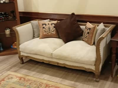 Sofa, Walnut Bench and Chairs for Sale