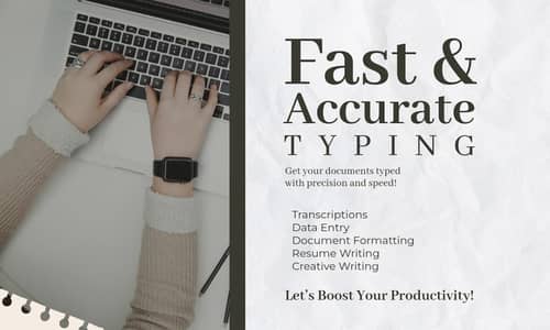 English typing and Data Entry - Fast  & Accurate - Khanewal
