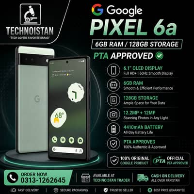 Google Pixel 6a (6GB/128GB) PTA Approved | Pixel 6a | orginal 100%