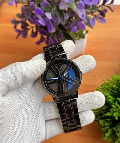 Spinning watch stainless steel  multicolour