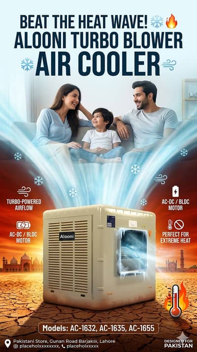 Alooni Turbo Cooler – Strong Airflow & Quick Cooling