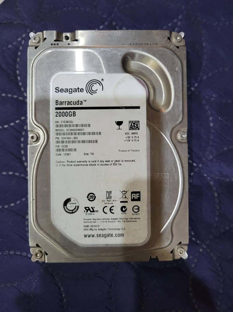 Seagate Harddisk 2 Tb 0