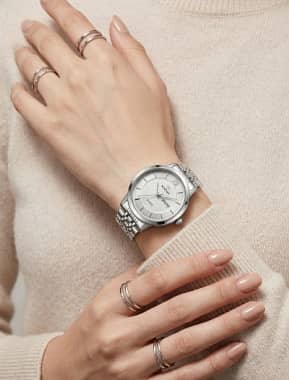 RUSTET-6006-WHITE WITH SILVER FOR HER