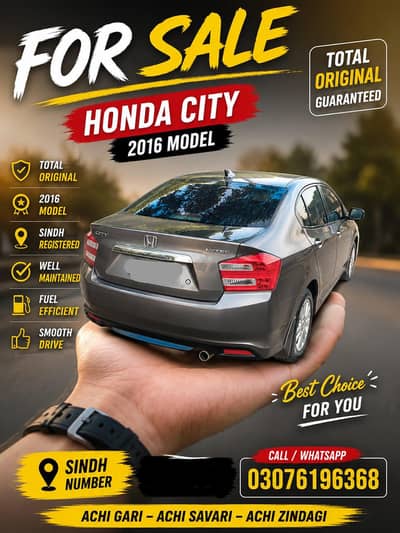 Honda city 2016 Model for Sale