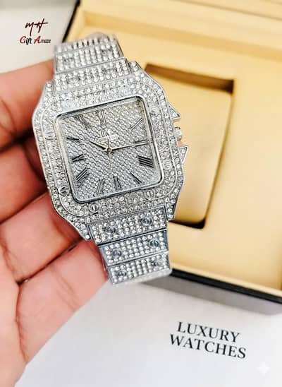 Premium Luxury Two-Tone Men's Chronograph Watch – Classic Square Dial