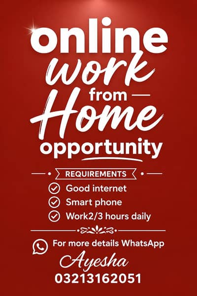 Online work opportunity