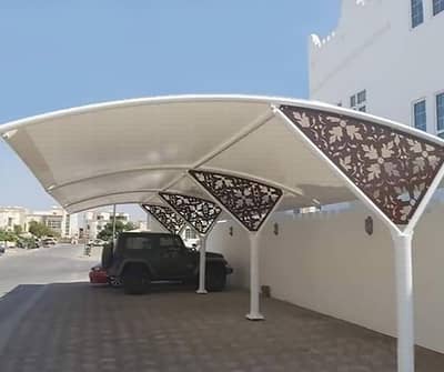 Dome parking shade / Cafe roof shade / Tensile parking structure shed