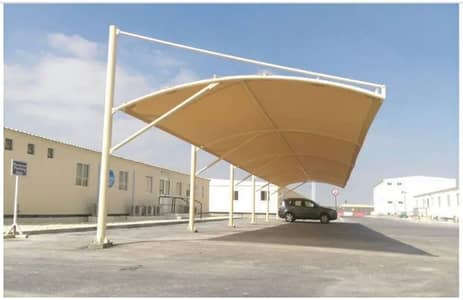 Dome parking shade / Cafe roof shade / Tensile parking structure shed