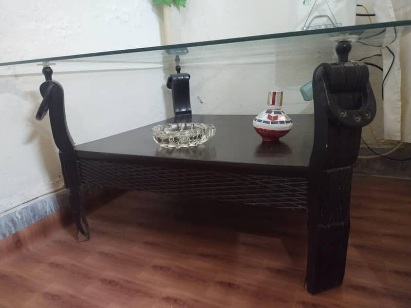 Side table solid wood and mirror 4