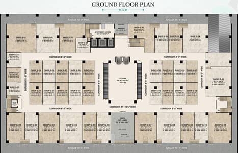 331 sqft standard Shop on Ground floor without any pillar Bahria Sky 1 Bahria Orchard Phase 4