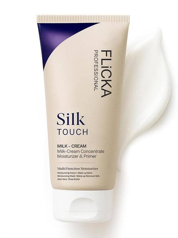 FLiCKA Silk Touch 3 in 1 Moisturizer and Primer for Face | Hydrating, Lightweight, Long-Lasting | Pore Minimizer | Dermatologically Tested | All Skin Types | Makeup Base | 60g | Cruelty-Free (Pack of 1)