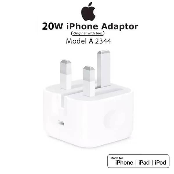 20W USB-C Fast Charger with 2M Type-C Cable – Adaptive PD Power Adapter for iPhone 16, 15, 14, 13, 12, 11 Pro Max, XS, XR, 8 Plus, 7 Series | Compatible with iPad Pro, AirPods Pro, Gen 2 Earphones, MagSafe Battery Pack, Apple Watch, Smartwatch