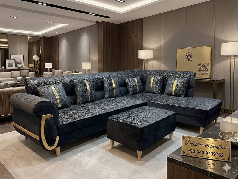 L shape sofa | Corner sofa | sofa set | sofas set | 6 seater sofa set 7