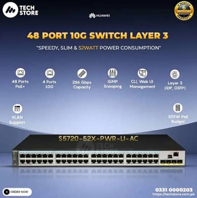 Huawei S5720-52X-LI-AC 48-Port Gigabit L3 Managed Switch