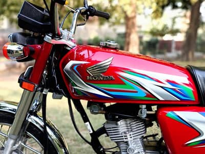 Honda CG 125 2023 Model Red Febulous Condition For Sale