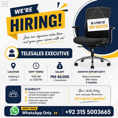 Telesales executive required | sales executive required | Sales Person
