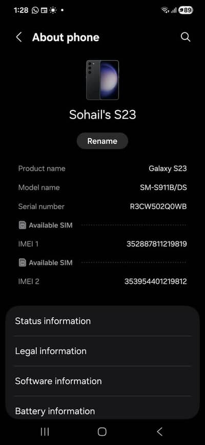 S23 120Fps Gaming,  Best Camera 9/10 Non PTA