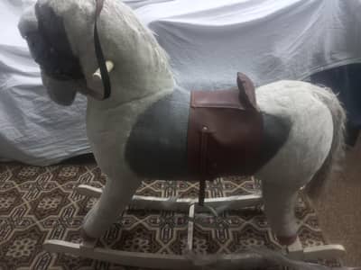 Lakri ki Kathi Horse with wooden base