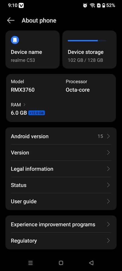 Realme C53 with box