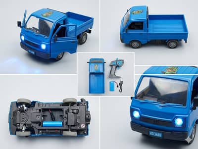 Remote Control Blue Loader Truck - Rechargeable Battery & LED Lights