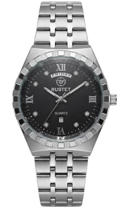RUSTET-1019-BLACK WITH SILVER
