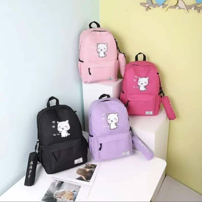 Multipurpose Nylon Backpack Multicolor 17" 3