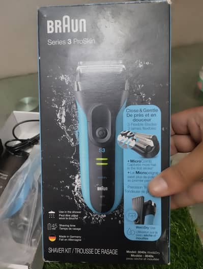 braun S3 shaver & trimmer Wet & Dry use imported