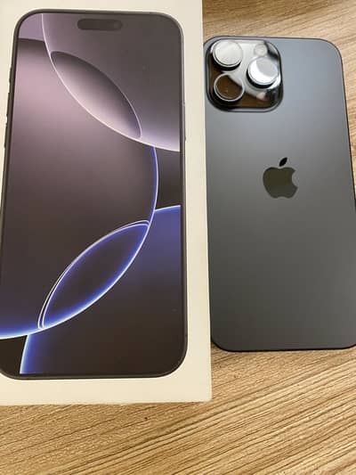 iPhone 16 pro max black titanium pta approved 100 health