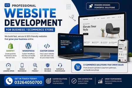 website development services! shopify ! word press custum coded