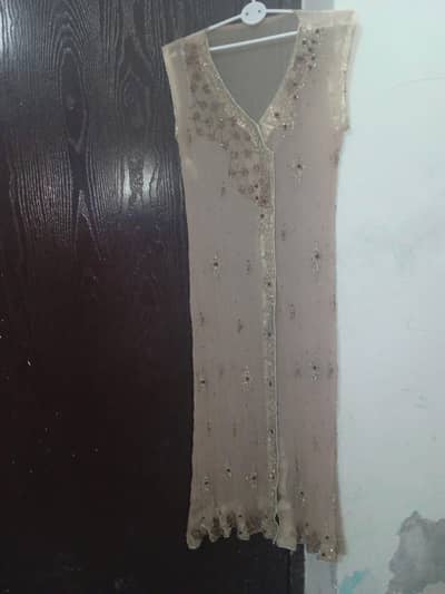 skin color chiffon readymade gown