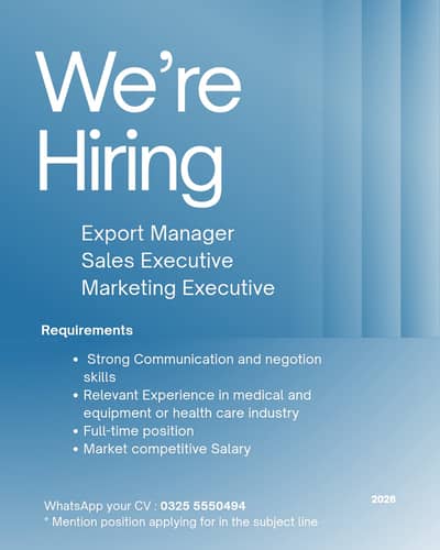 Export Manager /  Sales Executive / Marketing Executive